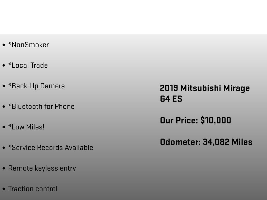 Used 2019 Mitsubishi Mirage G4 ES FWD image 6