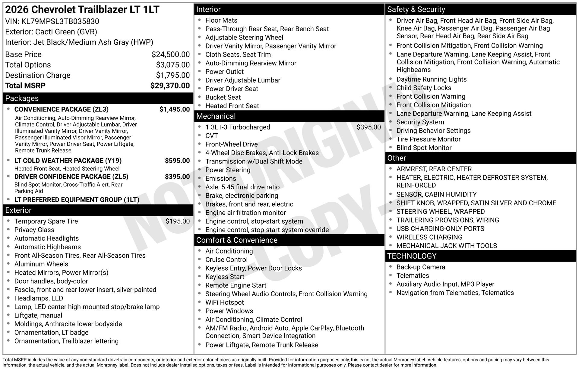 New 2026 Chevrolet TrailBlazer LT w/ Convenience Package image 3