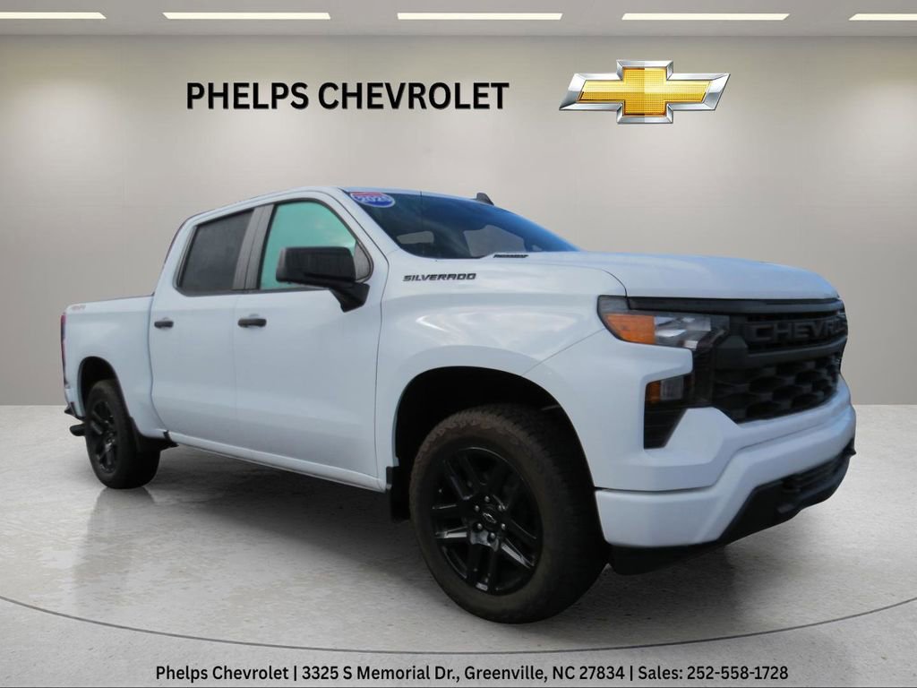 Certified 2025 Chevrolet Silverado 1500 Custom w/ Turbomax Blackout Package image 1
