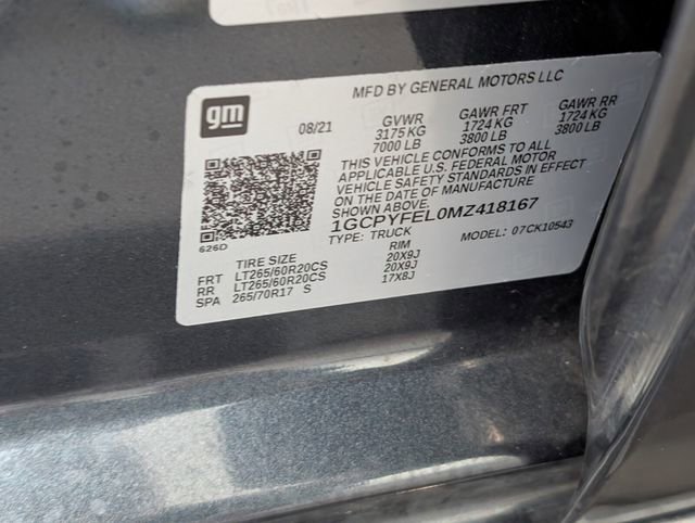 Certified 2021 Chevrolet Silverado 1500 LT Trail Boss image 19