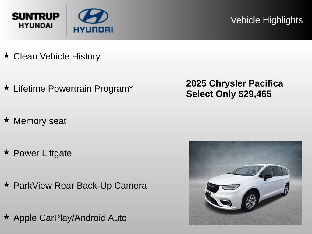 Used 2025 Chrysler Pacifica Select FWD image 8