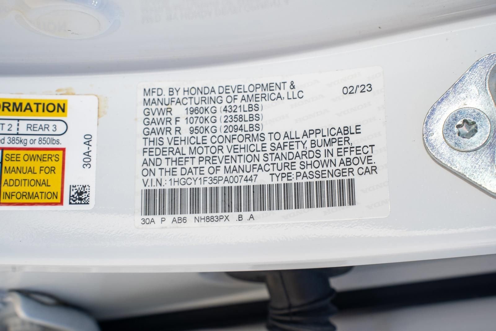 Certified 2023 Honda Accord EX image 38