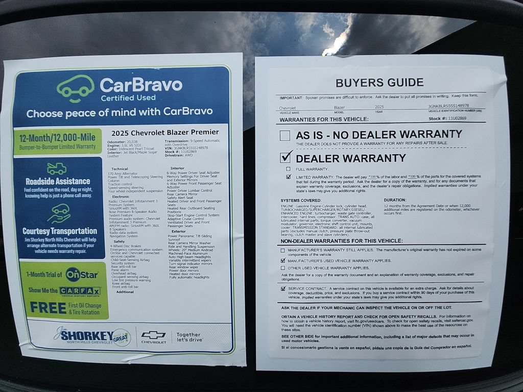 Certified 2025 Chevrolet Blazer Premier w/ Driver Confidence II Package AWD/4WD image 32