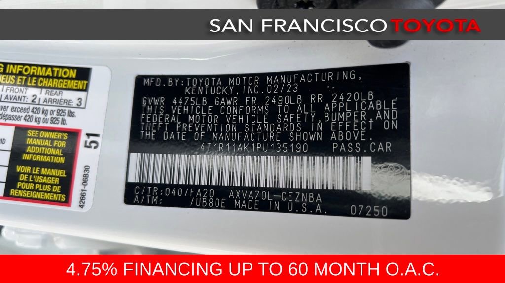 Certified 2023 Toyota Camry LE w/ Convenience Package image 39