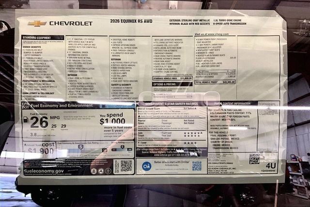 New 2026 Chevrolet Equinox RS w/ Convenience Package III image 14