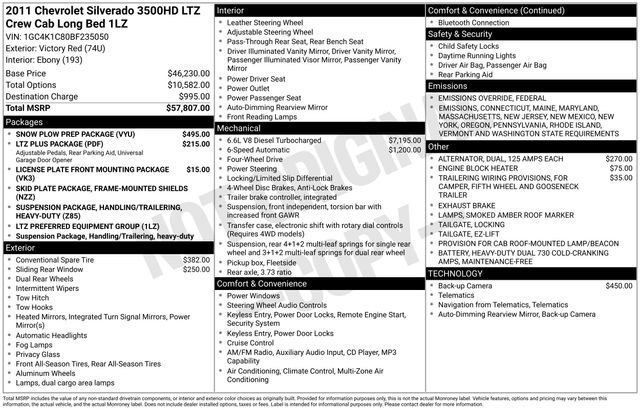 Used 2011 Chevrolet Silverado 3500 LTZ w/ Snow Plow Prep Package image 3