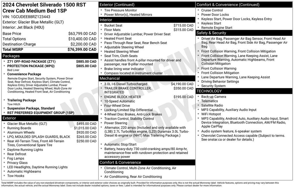 Used 2024 Chevrolet Silverado 1500 RST w/ Z71 Off-Road Package AWD/4WD image 61