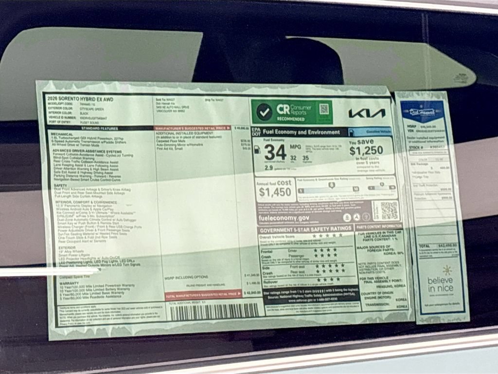 New 2026 Kia Sorento EX AWD/4WD image 24