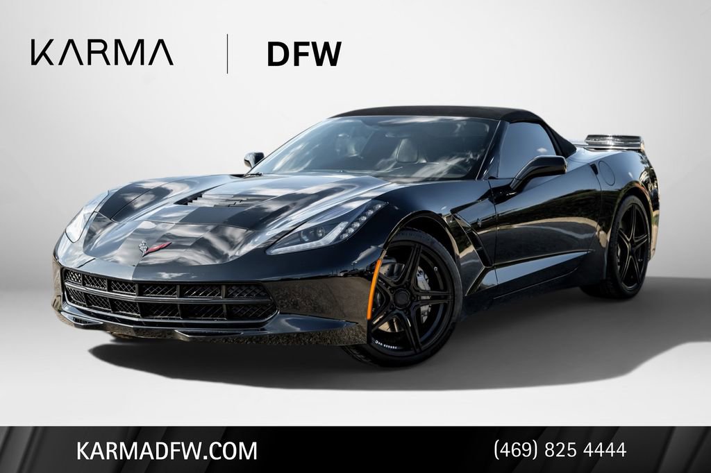 Used 2017 Chevrolet Corvette Stingray Convertible w/ Carbon Flash Badge Package RWD image 1