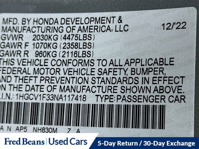 Used 2022 Honda Accord Sport image 30