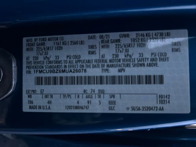 Certified 2021 Ford Escape SE w/ Cold Weather Package image 30