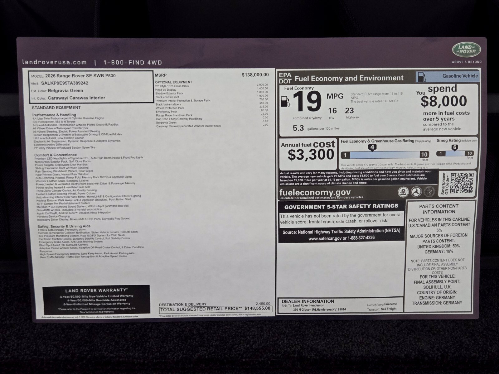 New 2026 Land Rover Range Rover SE AWD/4WD image 33