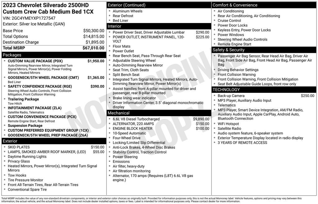 Certified 2023 Chevrolet Silverado 2500 Custom w/ Custom Value Package AWD/4WD image 20