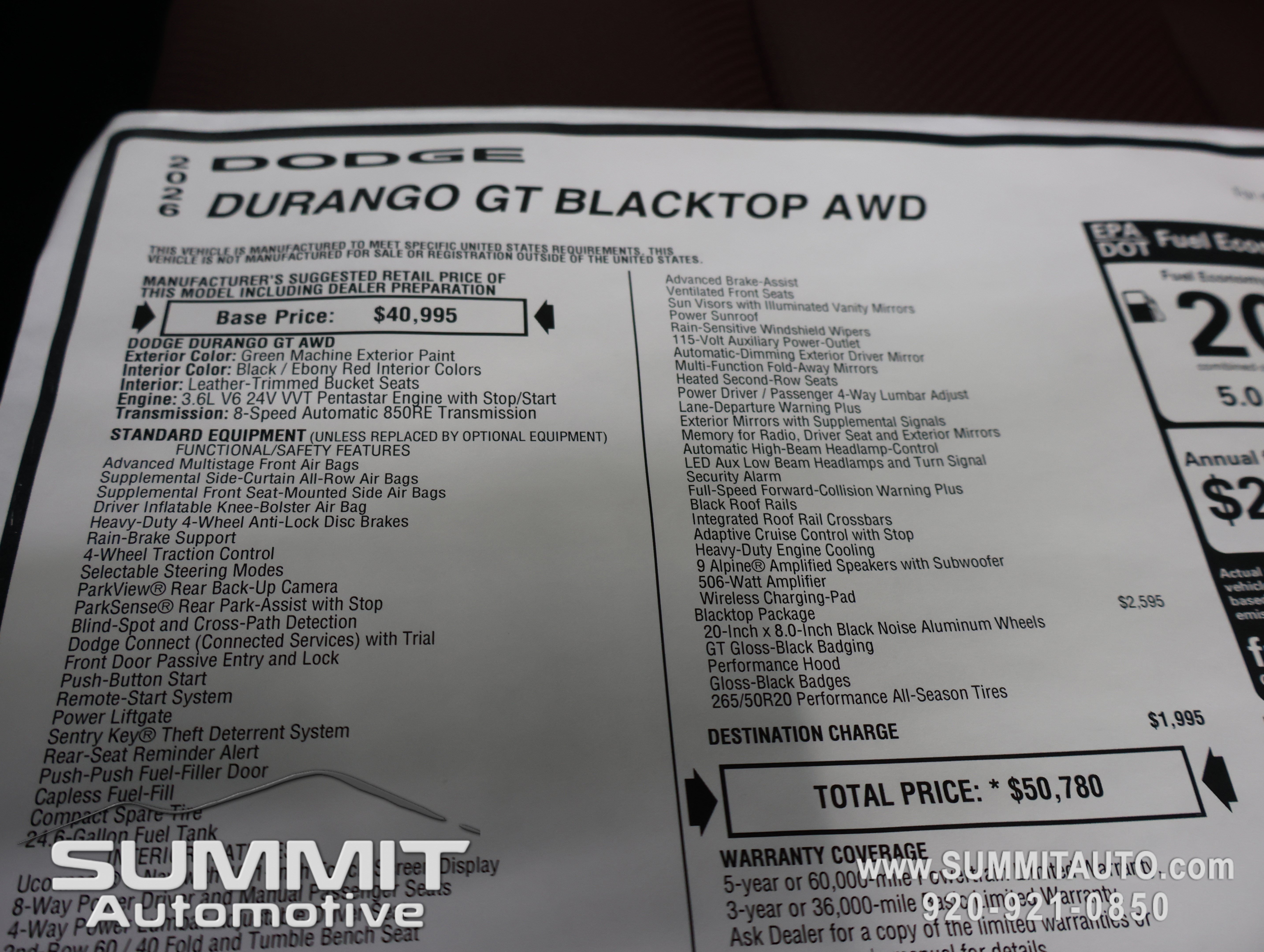 New 2026 Dodge Durango GT AWD/4WD image 36