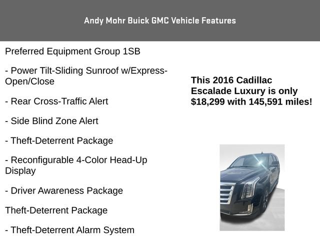 Used 2016 Cadillac Escalade Luxury AWD/4WD image 8