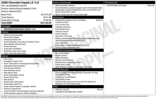 Used 2008 Chevrolet Impala LS FWD image 34