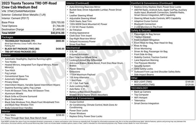 Used 2023 Toyota Tacoma TRD Off-Road w/ Technology Package image 34