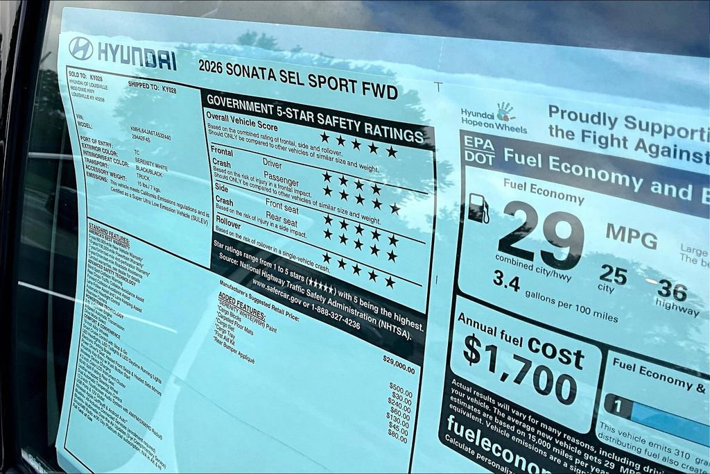 New 2026 Hyundai Sonata SEL image 14