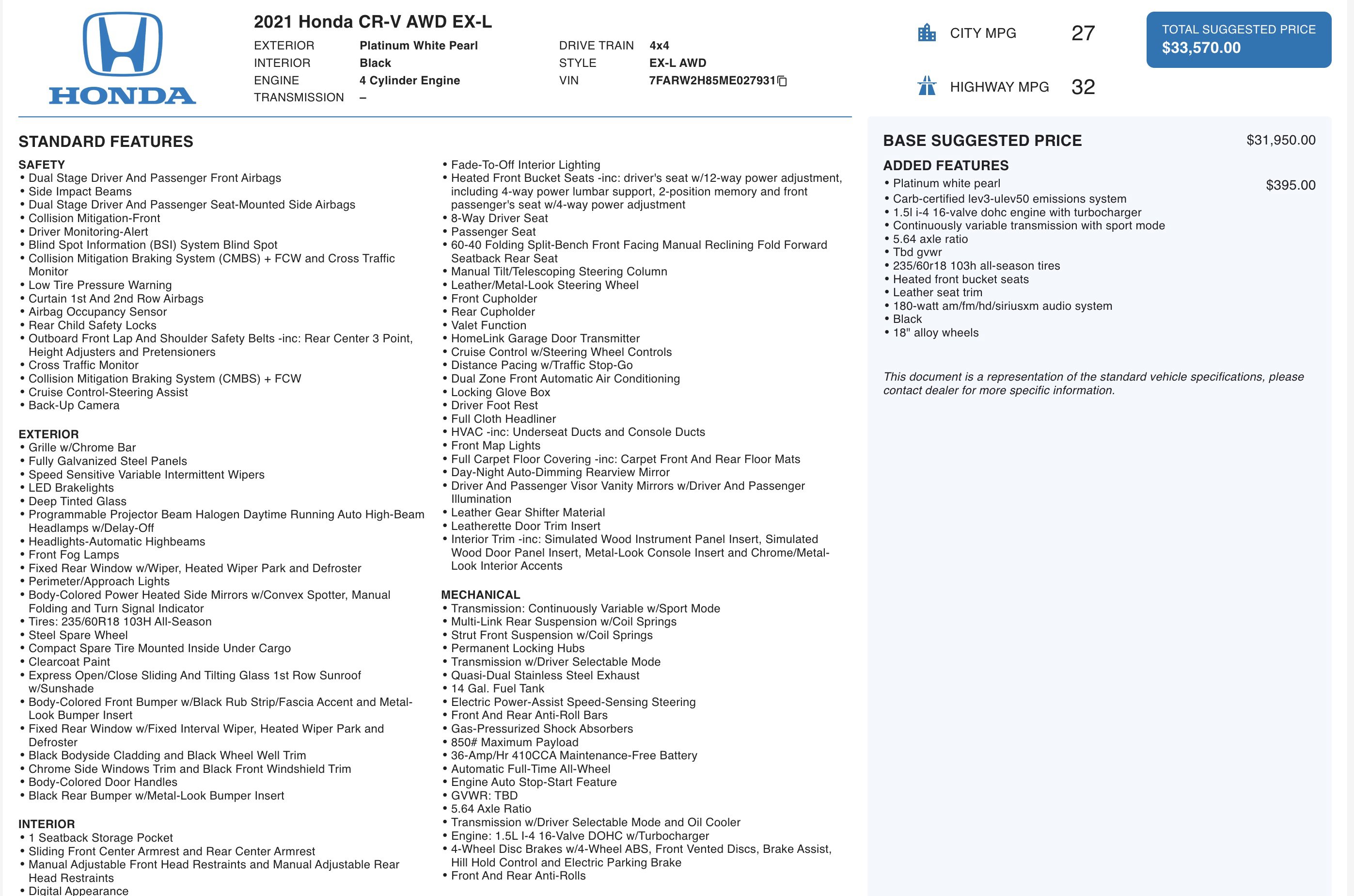 Used 2021 Honda CR-V EX-L image 4