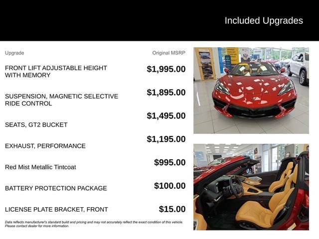Used 2021 Chevrolet Corvette Stingray Preferred Conv w/ Battery Protection Package RWD image 7