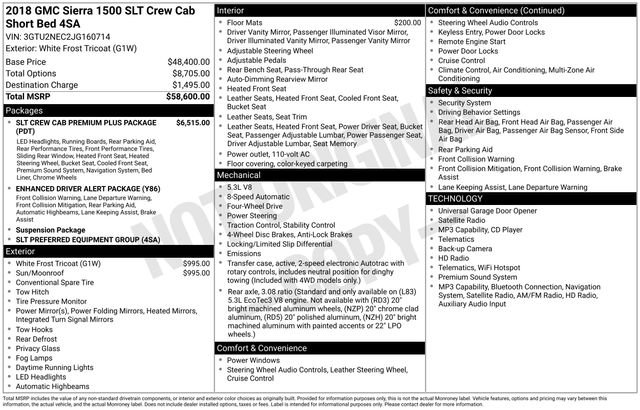 Used 2018 GMC Sierra 1500 SLT AWD/4WD image 18