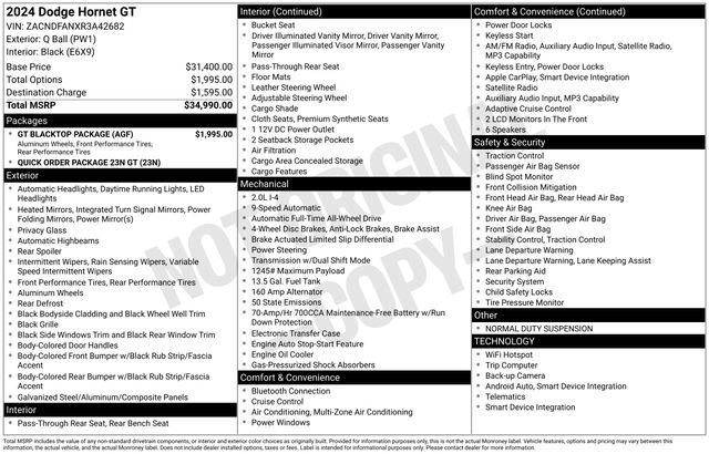 Used 2024 Dodge Hornet GT w/ GT Blacktop Package image 5