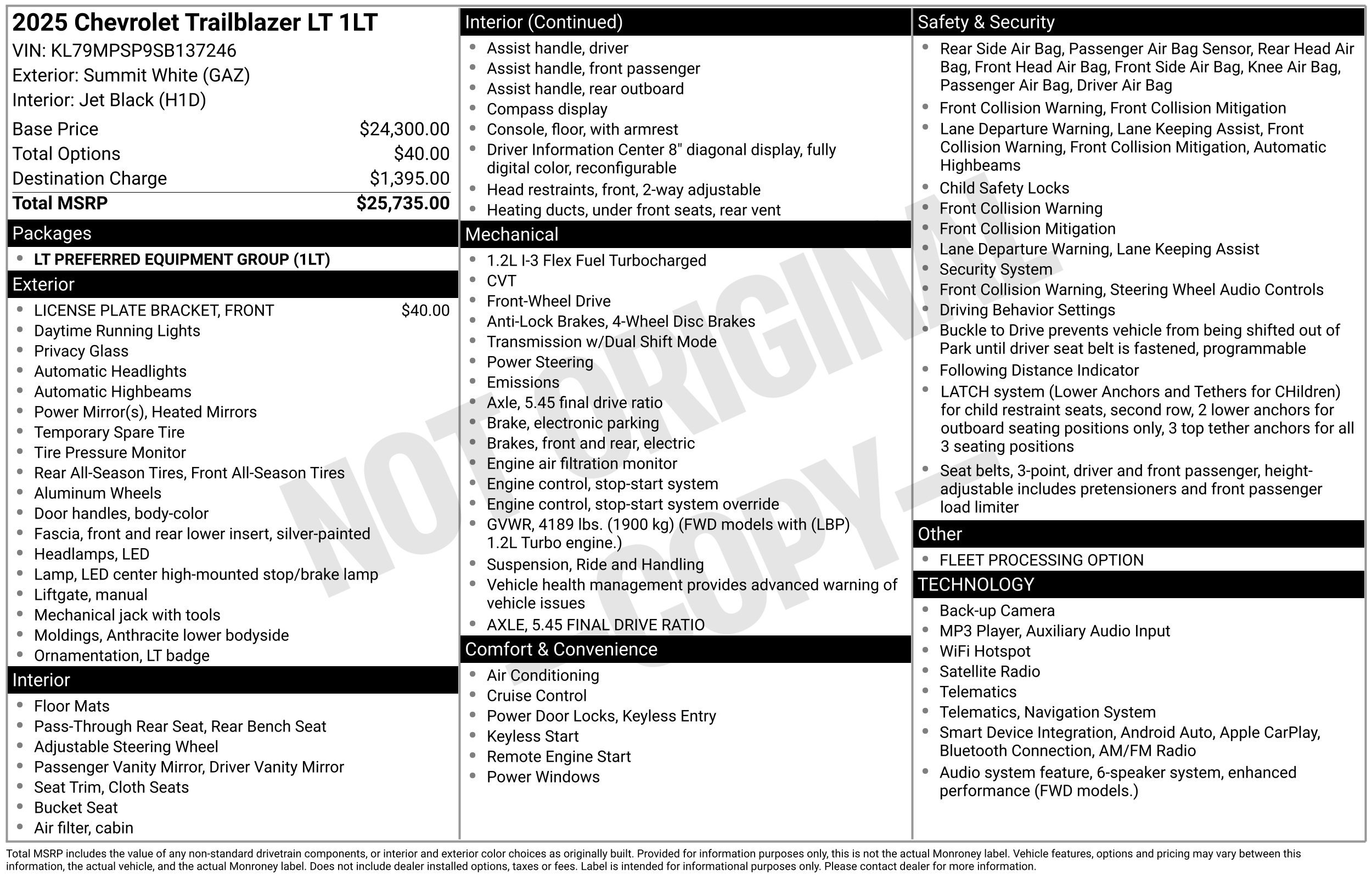 Used 2025 Chevrolet TrailBlazer LT FWD image 2