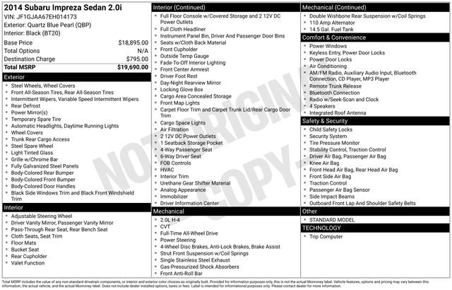 Used 2014 Subaru Impreza 2.0i image 32