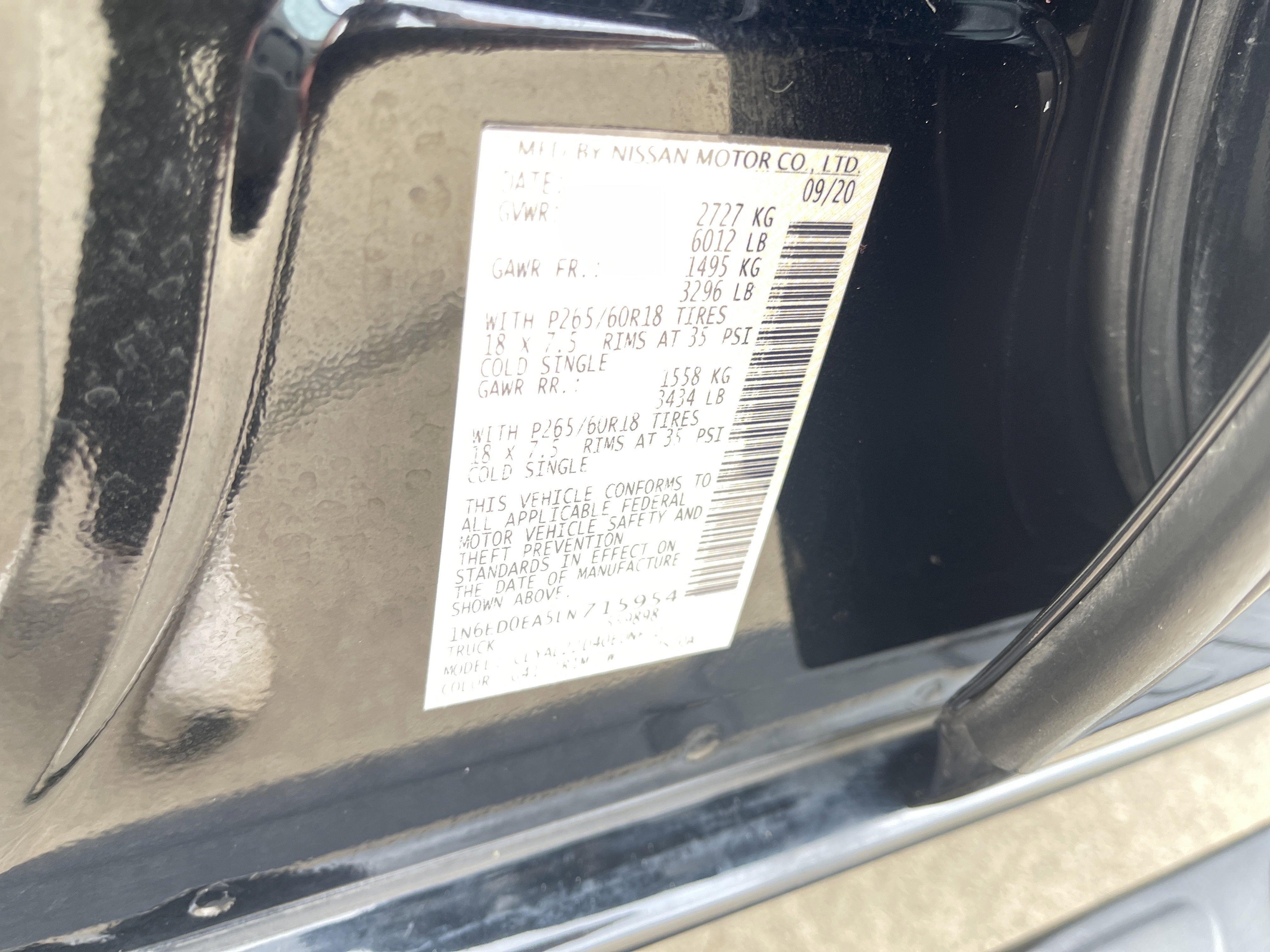 Used 2020 Nissan Frontier SV w/ Midnight Edition Floor Mats image 40