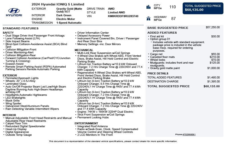 Used 2024 Hyundai Ioniq 5 Limited AWD/4WD image 3