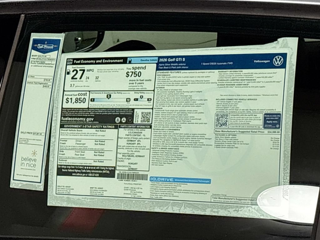 New 2026 Volkswagen GTI S FWD image 24