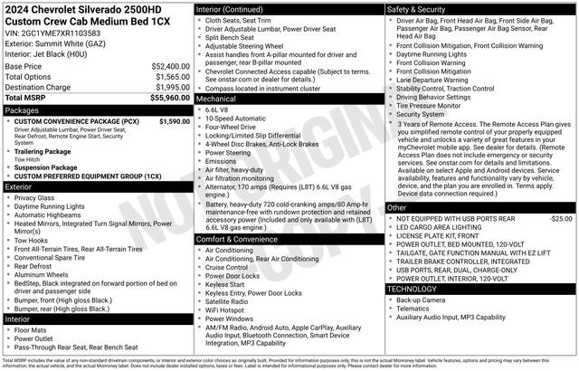 Used 2024 Chevrolet Silverado 2500 Custom w/ Custom Convenience Package AWD/4WD image 68