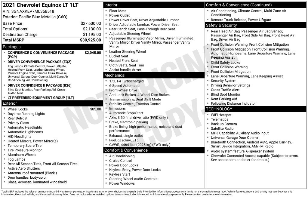 Certified 2021 Chevrolet Equinox LT FWD image 4