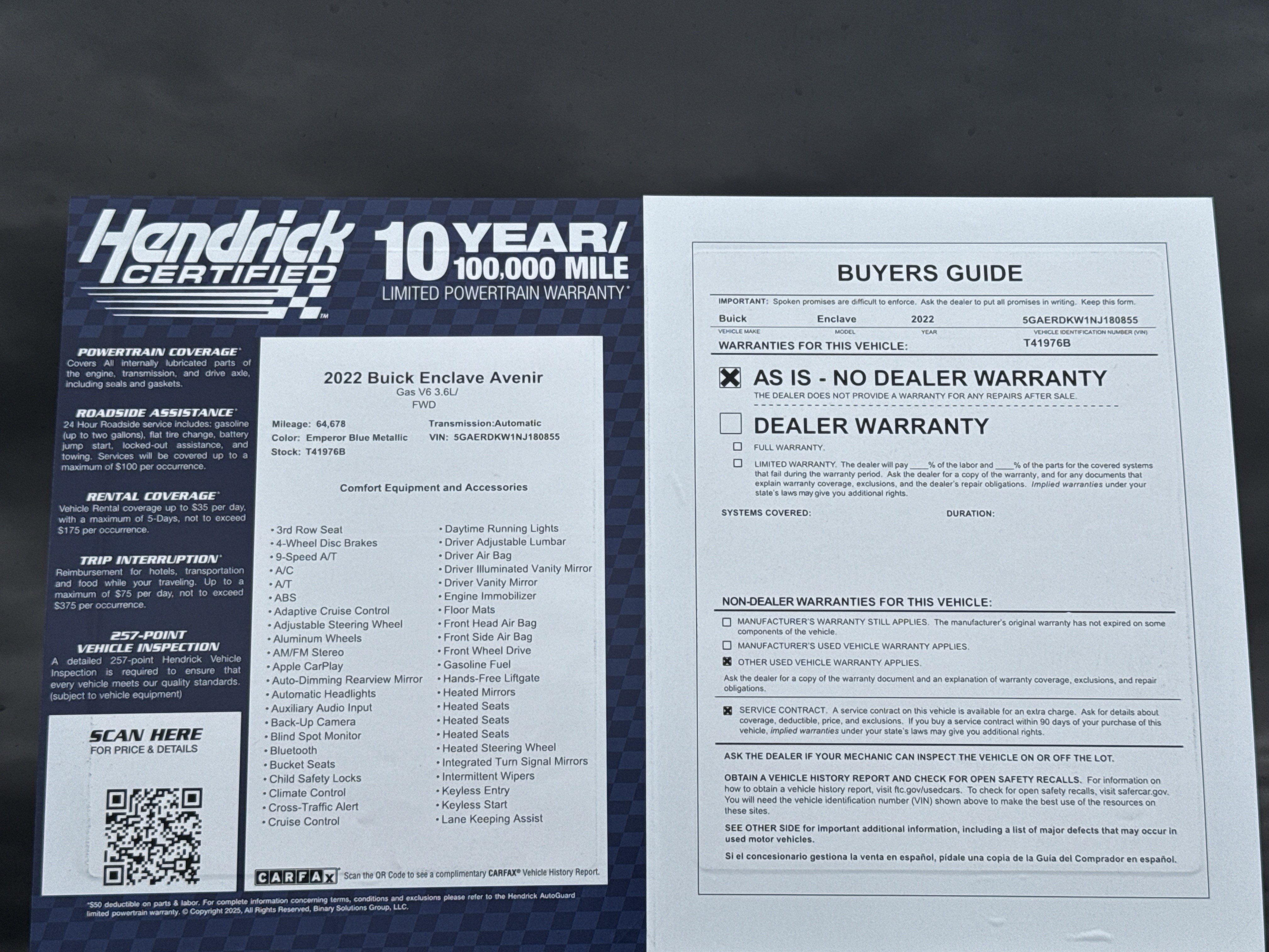 Used 2022 Buick Enclave Avenir w/ Avenir Technology Package image 39