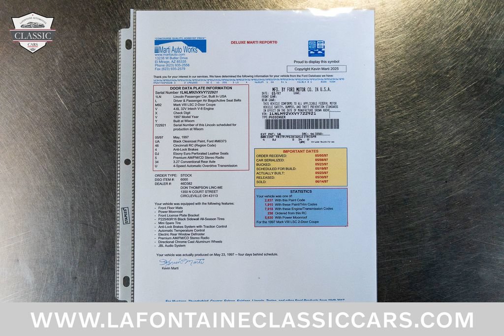 Used 1997 Lincoln Mark VIII LSC RWD image 7