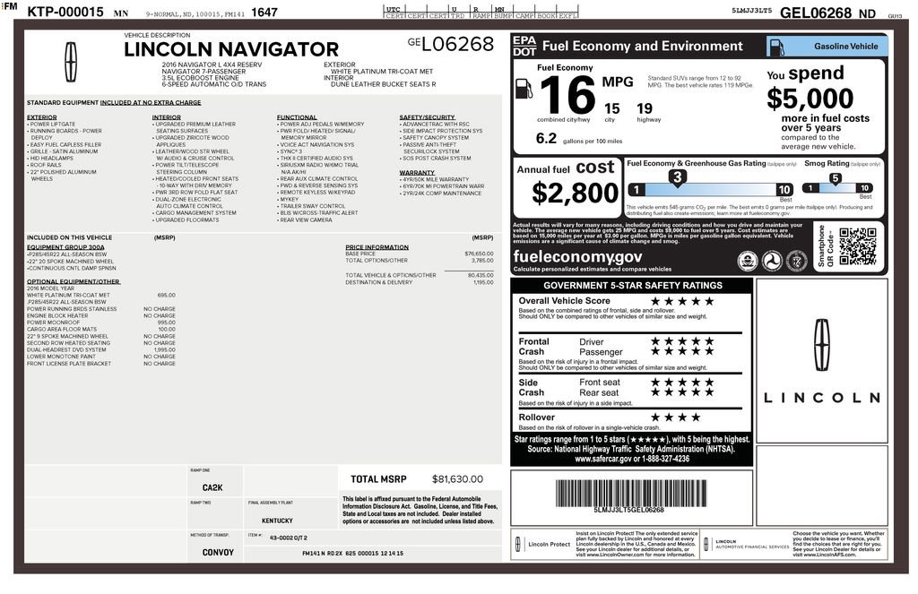 Used 2016 Lincoln Navigator L Reserve AWD/4WD video 2