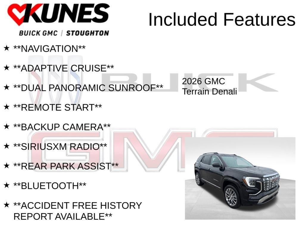 New 2026 GMC Terrain Denali w/ LPO, Floor Liner Package AWD/4WD image 4