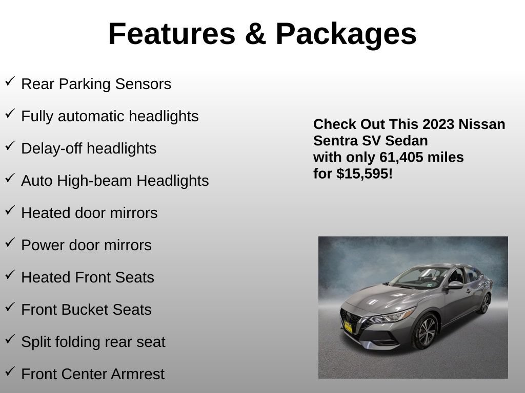 Used 2023 Nissan Sentra SV w/ All-Weather Package FWD image 17