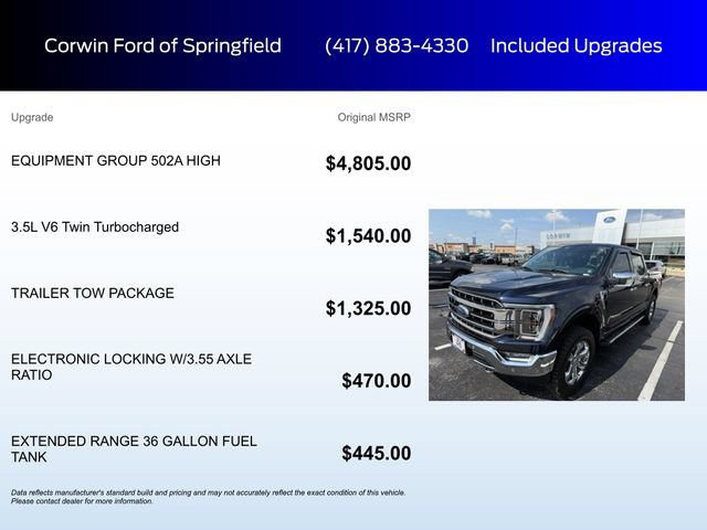 Used 2023 Ford F150 Lariat w/ Equipment Group 502A High AWD/4WD image 6