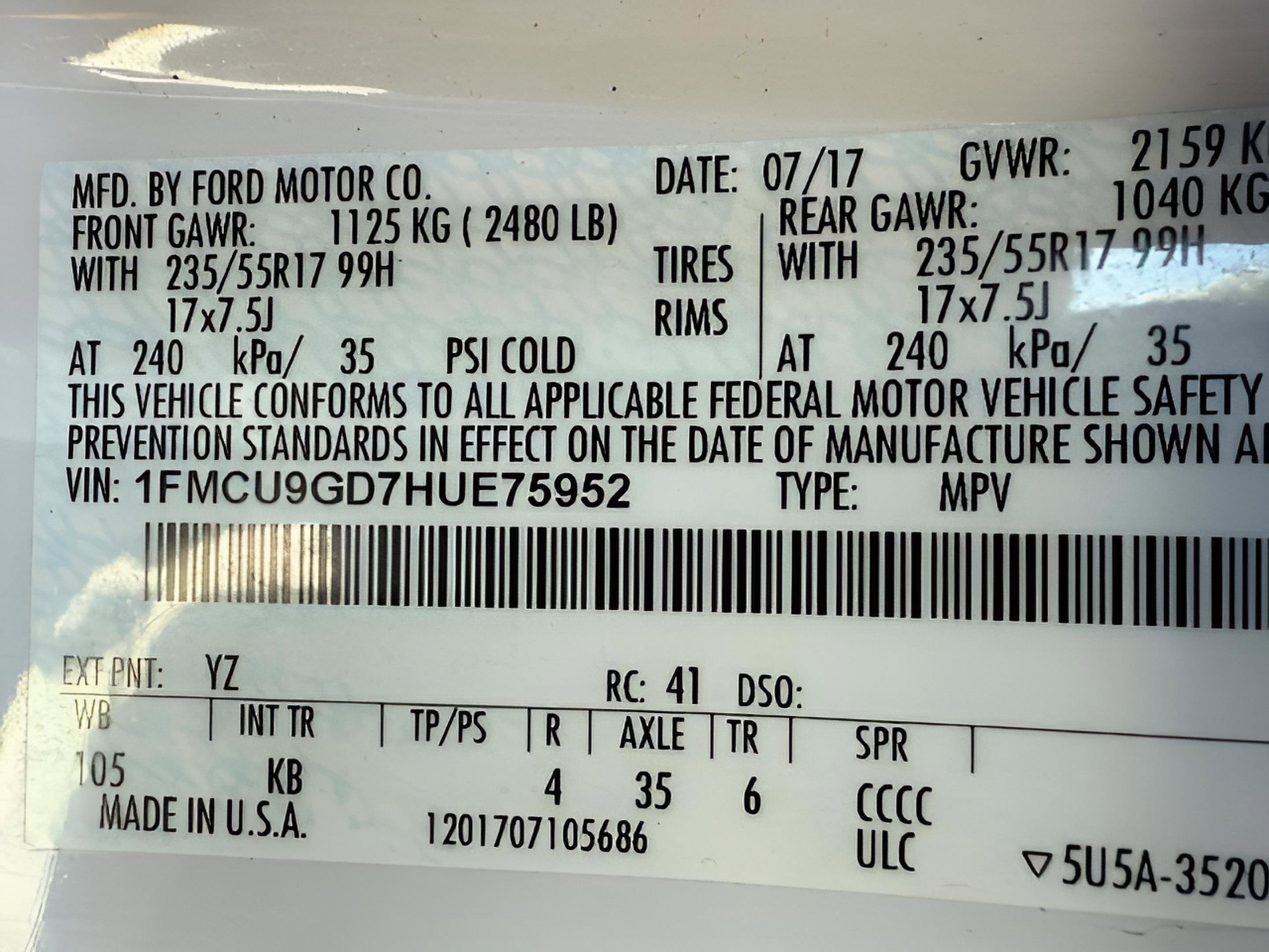 Used 2017 Ford Escape SE AWD/4WD image 29