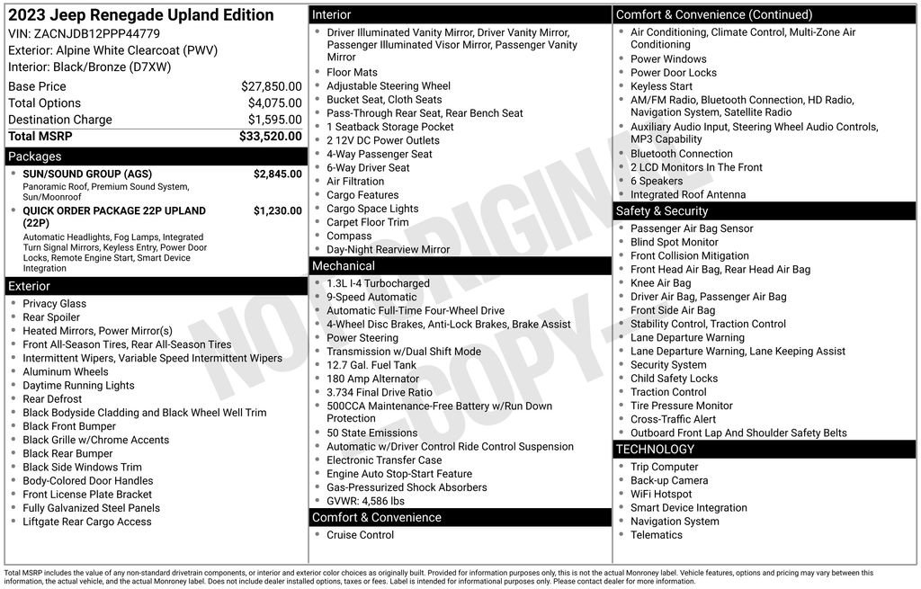 Certified 2023 Jeep Renegade Latitude w/ Sun/Sound Group AWD/4WD image 7