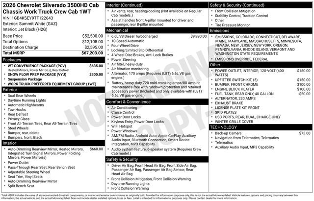 New 2026 Chevrolet Silverado 3500 W/T w/ WT Convenience Package image 30