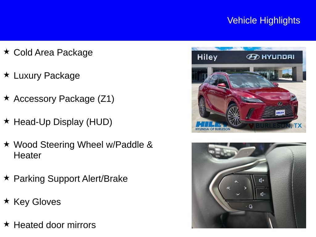 Used 2023 Lexus RX 350 FWD w/ Accessory Package (Z1) image 9