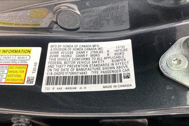 Certified 2024 Honda Civic EX image 33