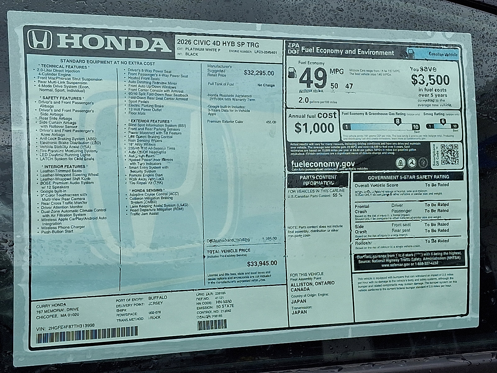 New 2026 Honda Civic Sport Touring image 11