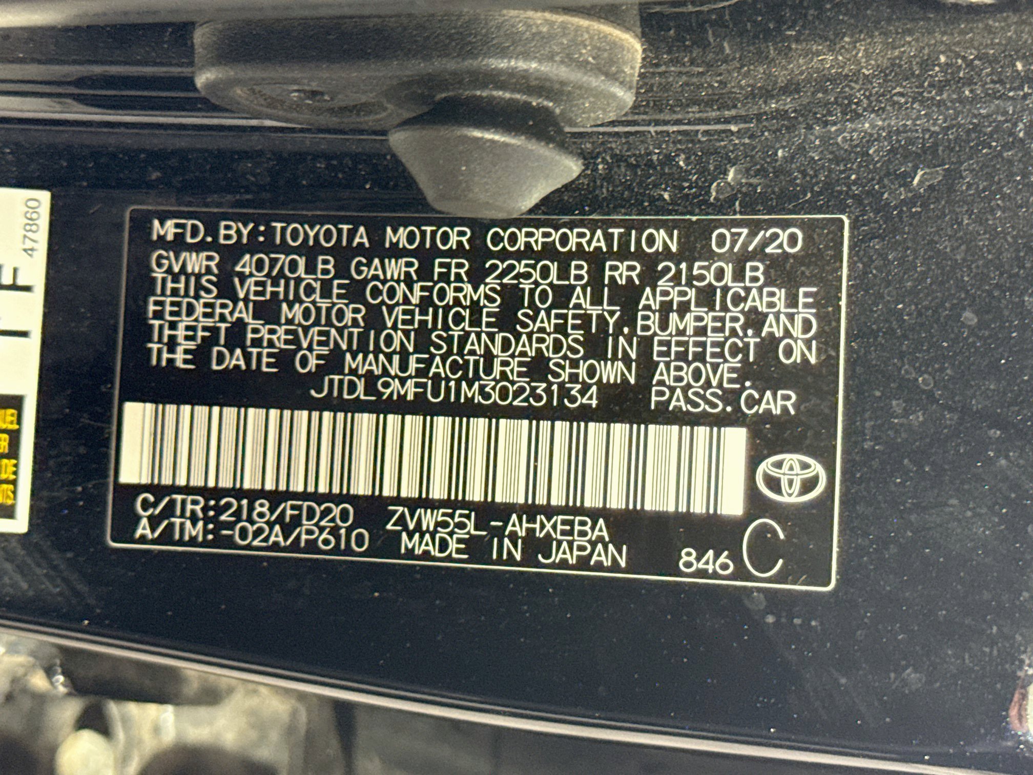 Certified 2021 Toyota Prius LE AWD/4WD image 30