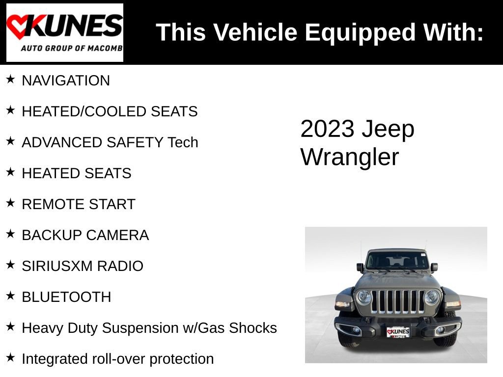 Used 2023 Jeep Wrangler Unlimited Sahara w/ Cold Weather Group AWD/4WD image 3