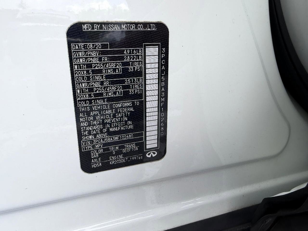 Used 2021 INFINITI QX50 Luxe w/ Appearance Package FWD image 17