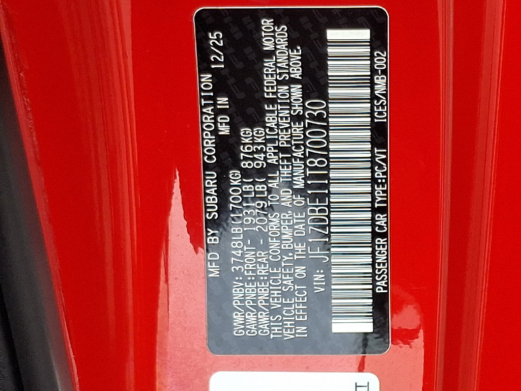 Certified 2026 Subaru BRZ Limited RWD image 27