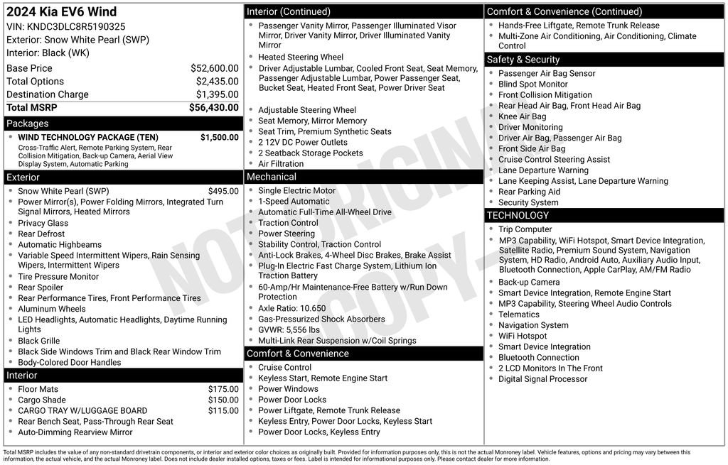 Certified 2024 Kia EV6 Wind w/ Wind Technology Package image 15